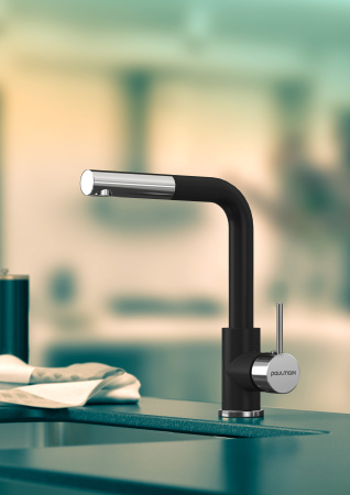 Смеситель для кухни Paulmark KASSEL Ka214311-401 на раковину антрацит без термостата